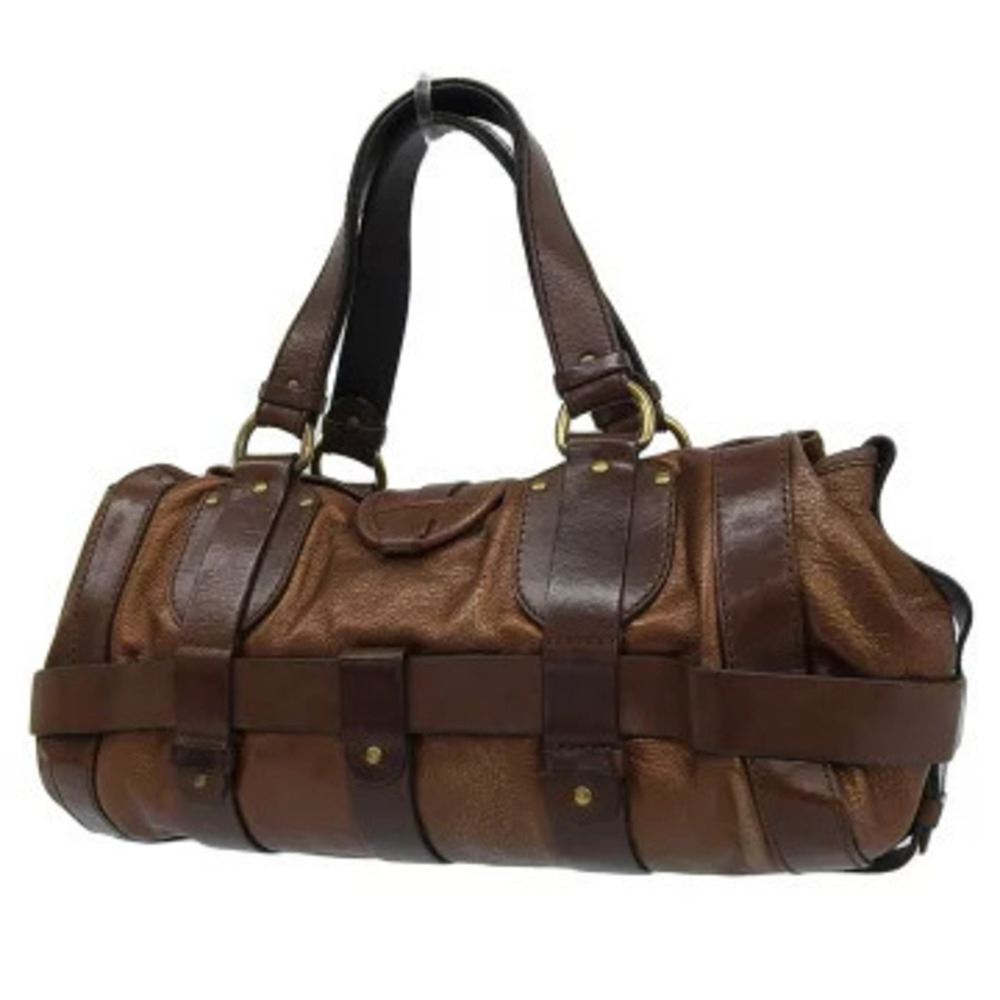 Chloe Leather Tan Handbag Brown Kerala Bronze